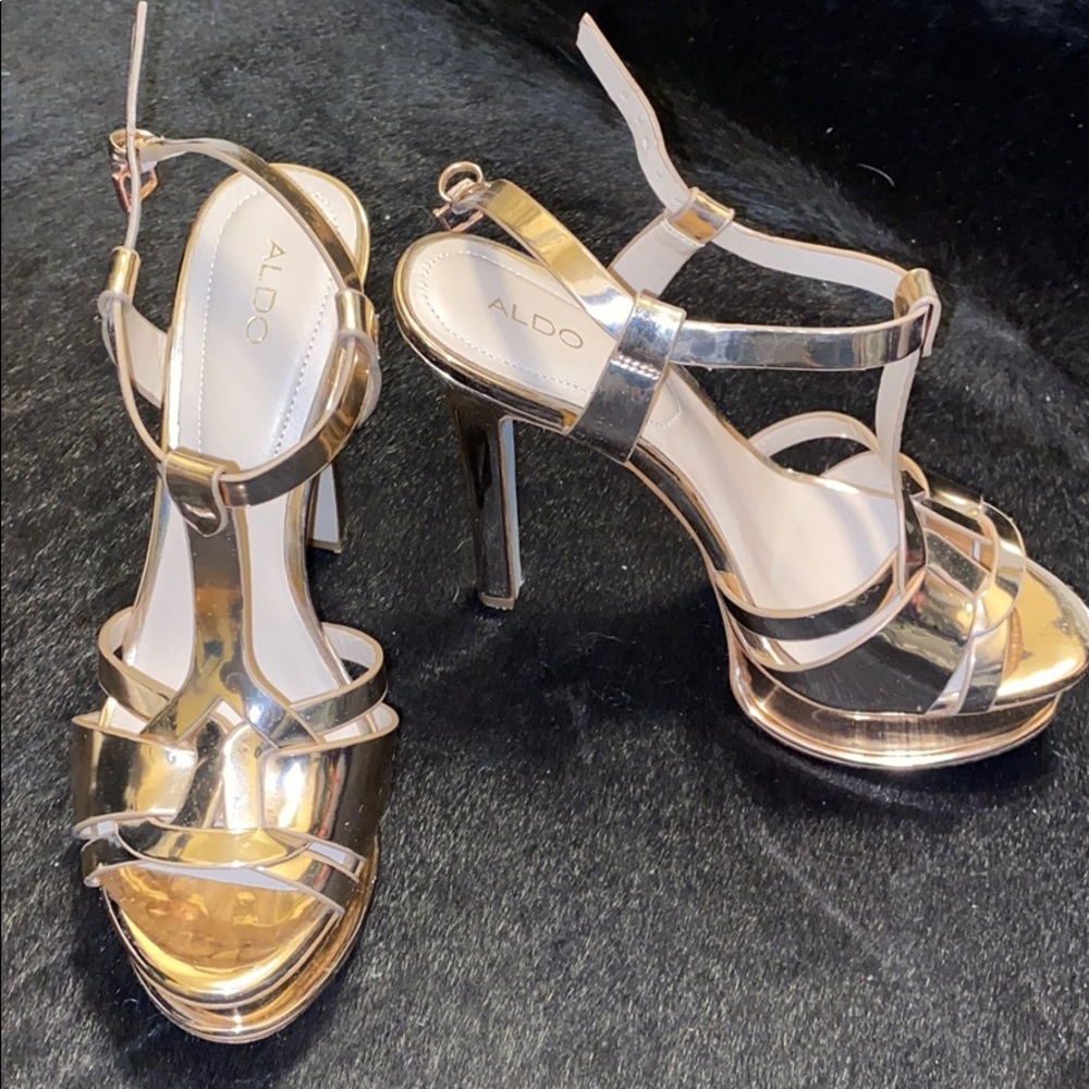 Aldo “Chelly” Platform Sandals - Rose Gold